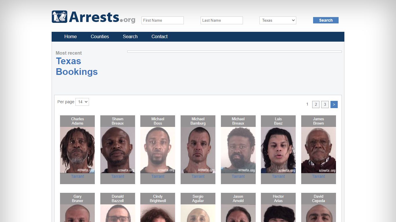 Search Texas Texas Jail Arrest Records